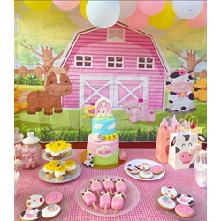 Mesa dulce personalizada granja - Imagen 1