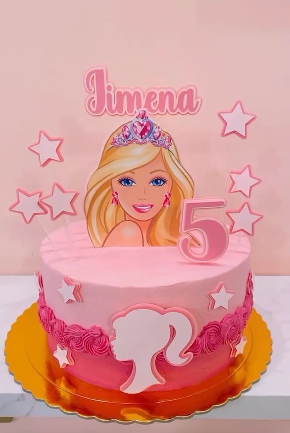 Tarta personalizada cumpleaños Barbie - Imagen 1