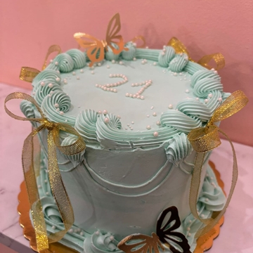 Tarta personalizada cumpleaños mariposas - Imagen 1