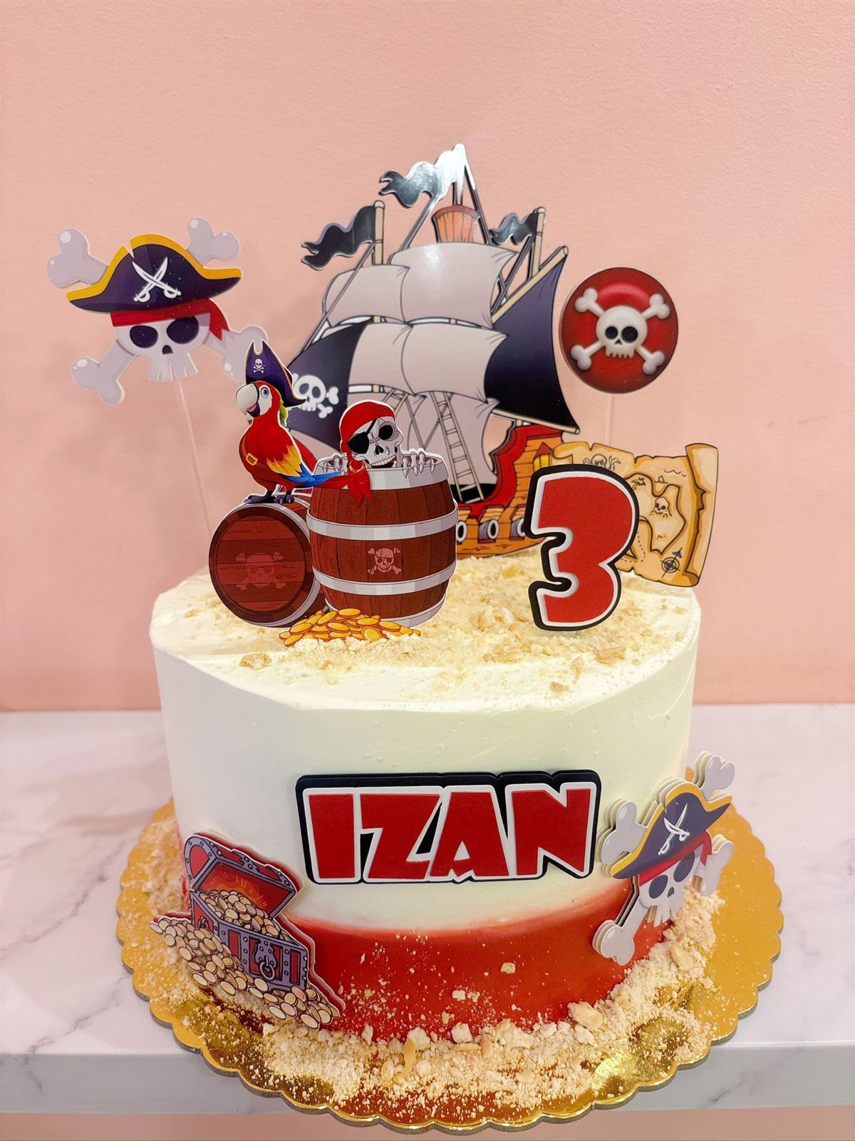 Tarta personalizada piratas - Imagen 1