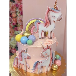 Tarta personalizada unicornios - Imagen 1